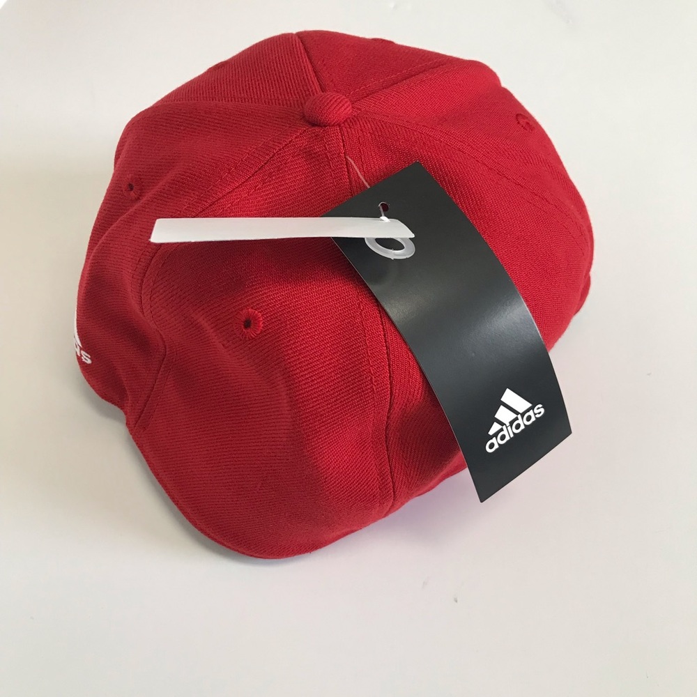 Nebraska Cornhuskers Huskers Fitted Hat Men’s L/XL Red Adidas Cap College NEW - Picture 3 of 6
